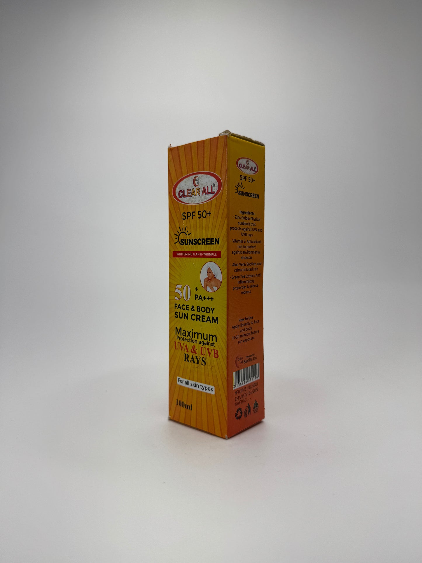 Clear All Face & Body Sun Cream