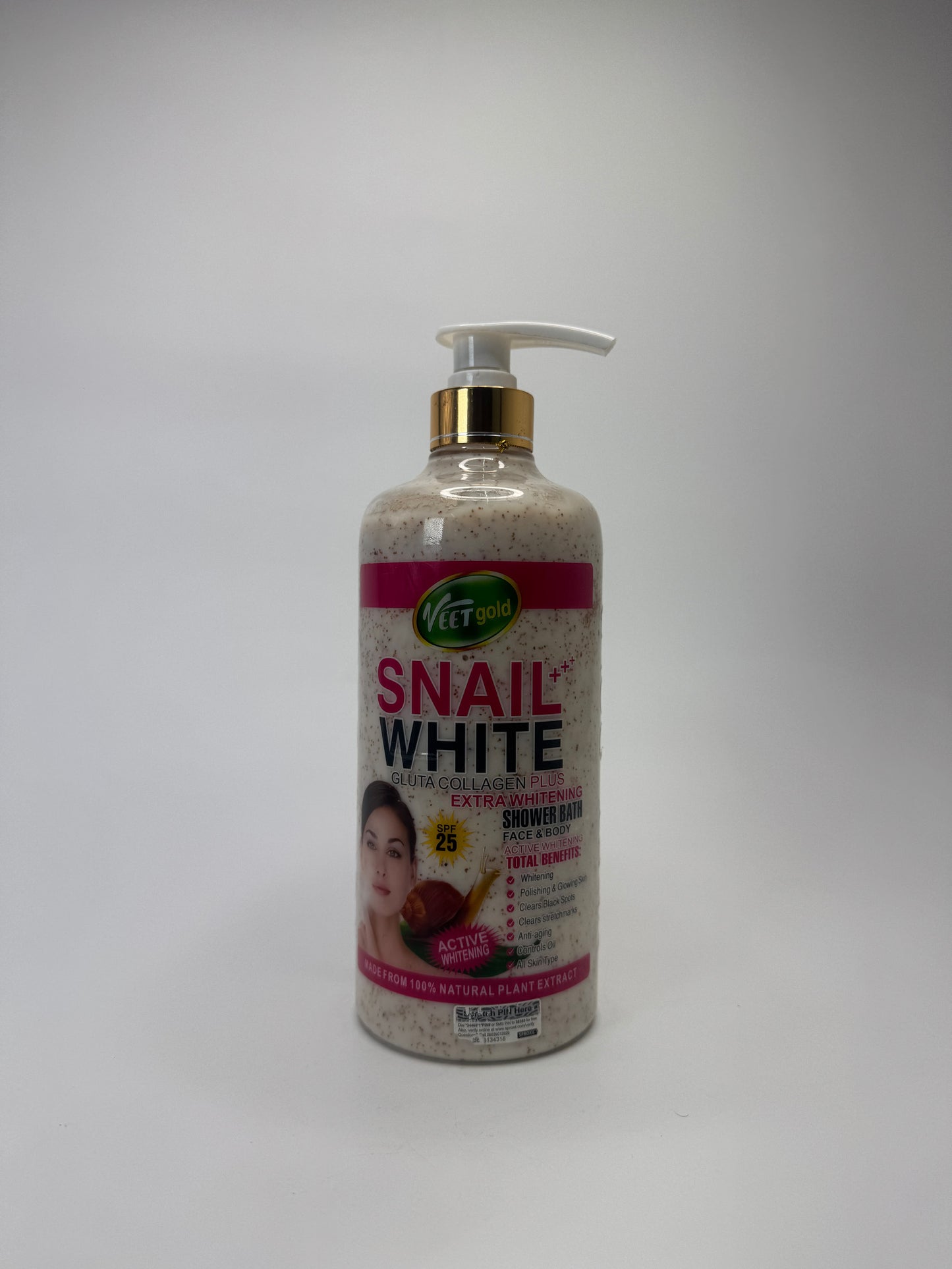 Veet Gold Snail White Gluta Collagen Plus Extra Whitening Shower Bath