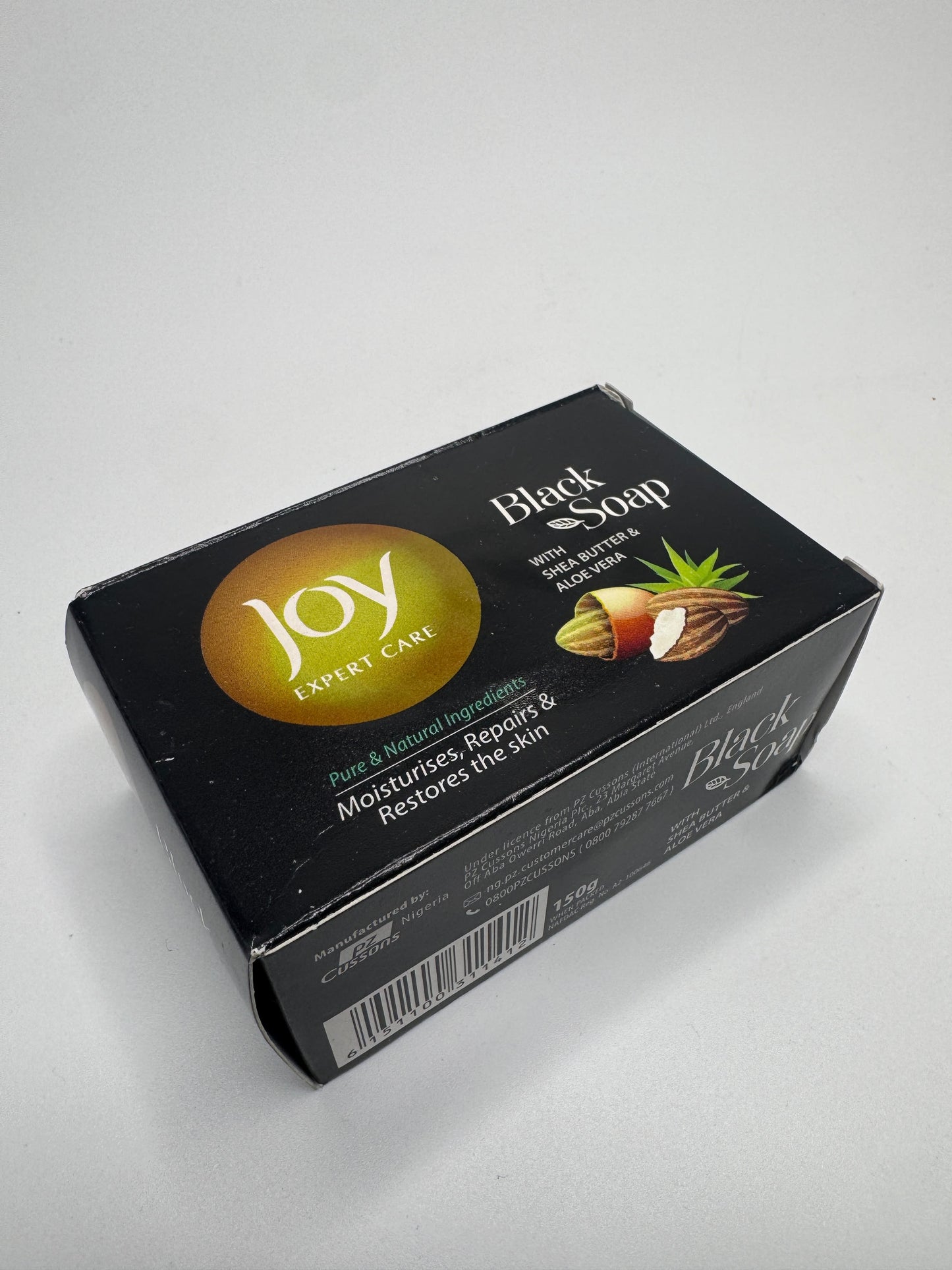 Joy Expert Care Black Soap with Shea Butter & Aloe Vera (150g)