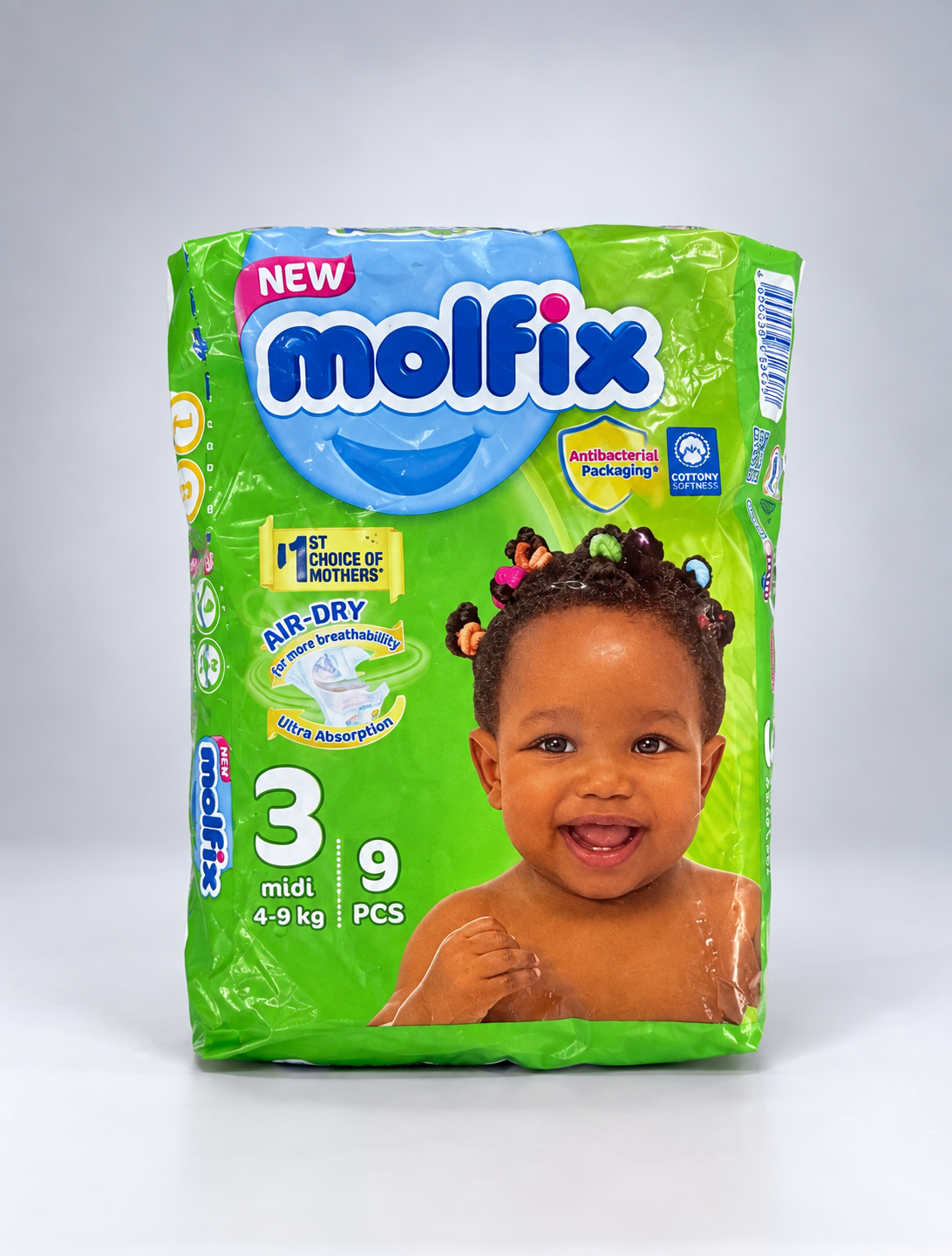 Molfix Midi Size 3 By 9pcs
