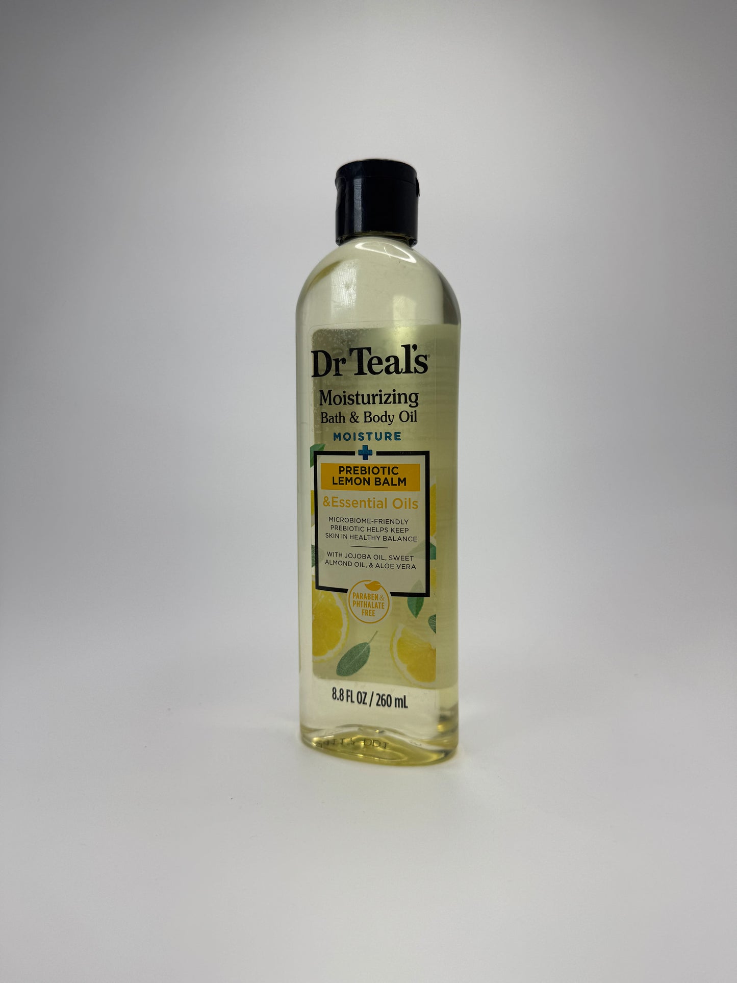 Dr. Teal's Moisturizing Bath & Body Oil (Prebiotic Lemon Balm and Essential Oils).