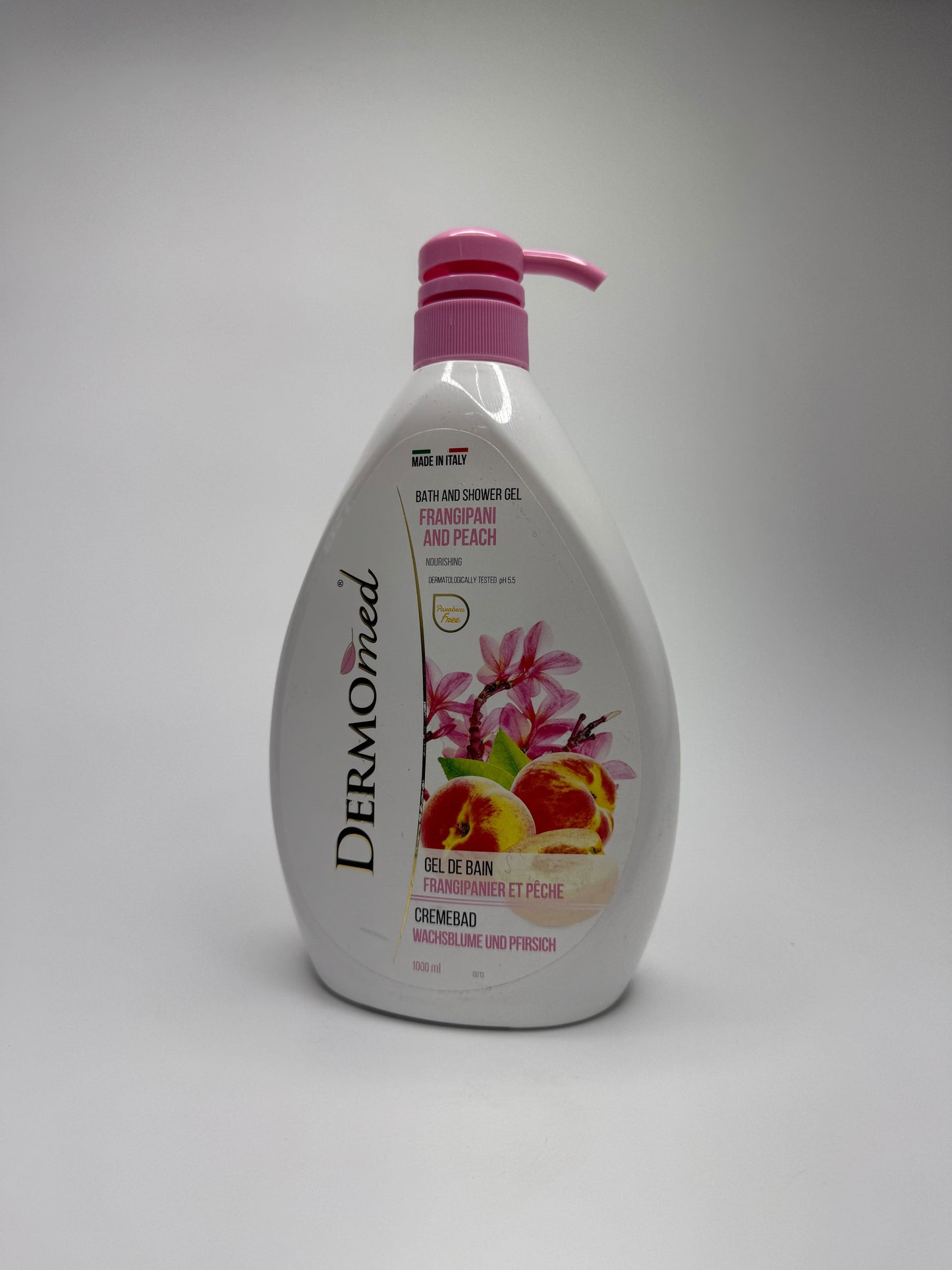 Dermomed Frangipani and Peach Bath and Shower Gel (1000ml)