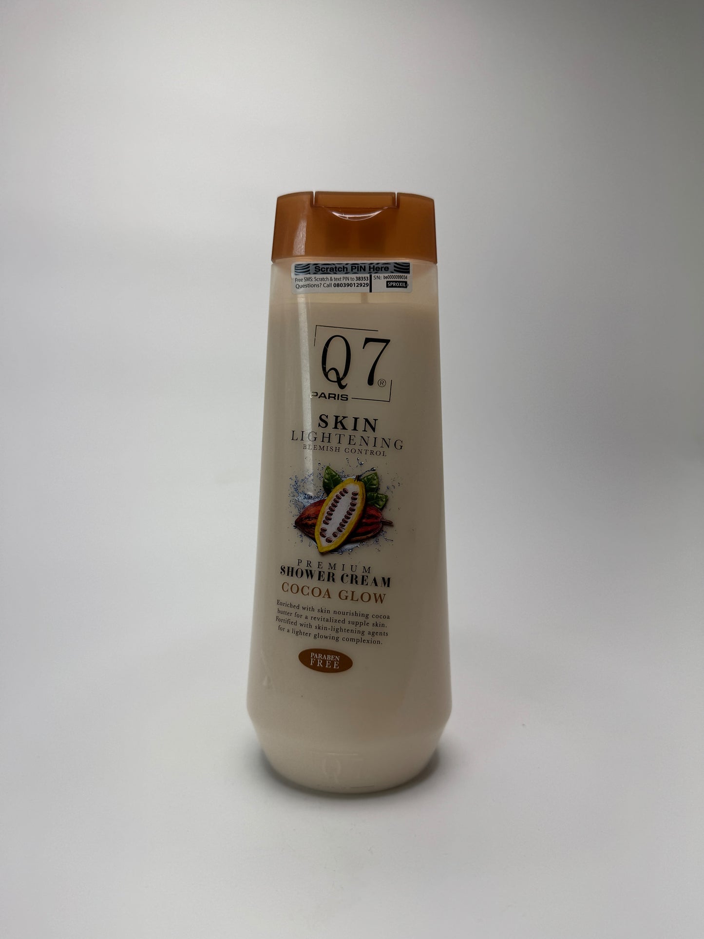 Q7 Paris Cocoa Glow Skin Lightening Premium Shower Cream (850ml)