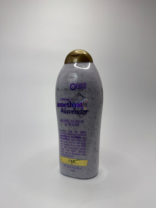 OGX Calming + Amethyst Lavender Body Scrub & Wash (577ml)