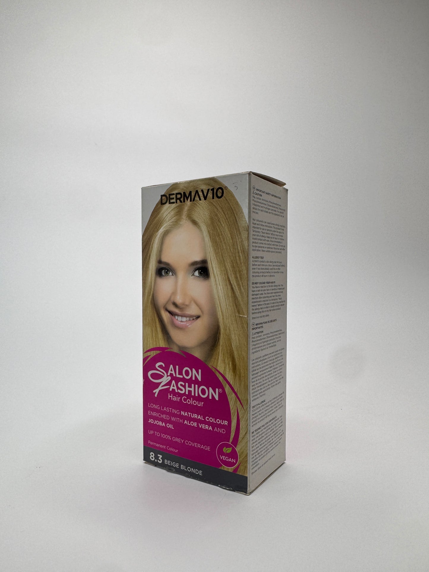 Derma V10 Salon Fashion Permanent Hair Colour (8.3 Beige Blonde)