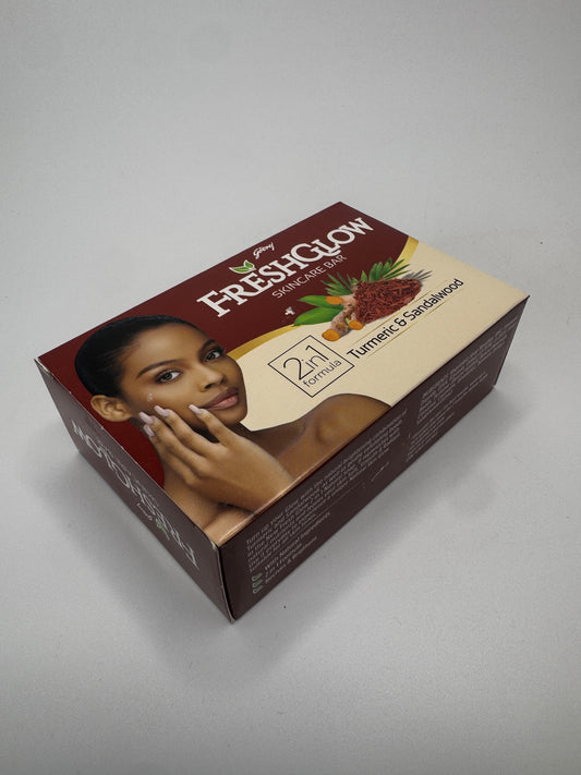 Godrej Fresh Glow 2-in-1 Skincare Bar (Turmeric & Sandalwood)