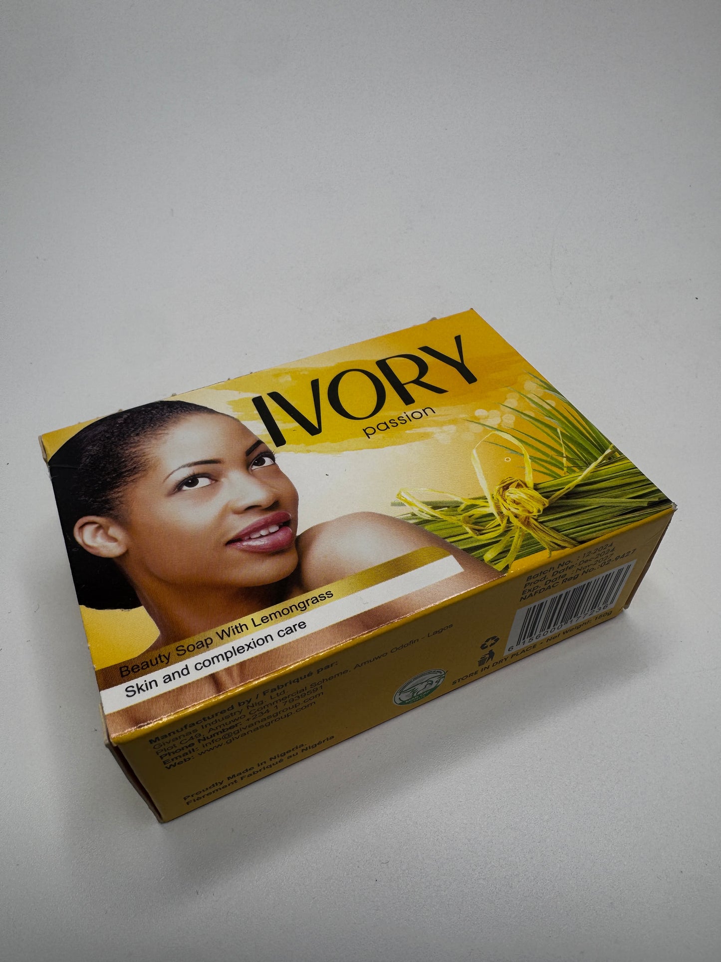 Ivory Passion Beauty Soap (with Lemongrass)