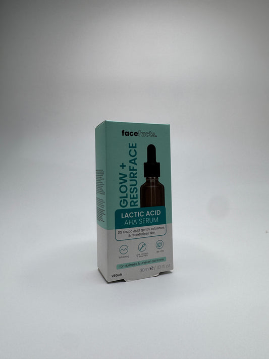 FaceFacts Glow & Resurface Lactic Acid AHA Serum